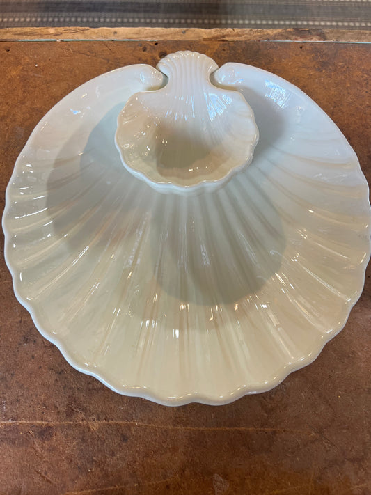 Vintage Fitz & Floyd Coquile Shell Serving & Dip Bowl