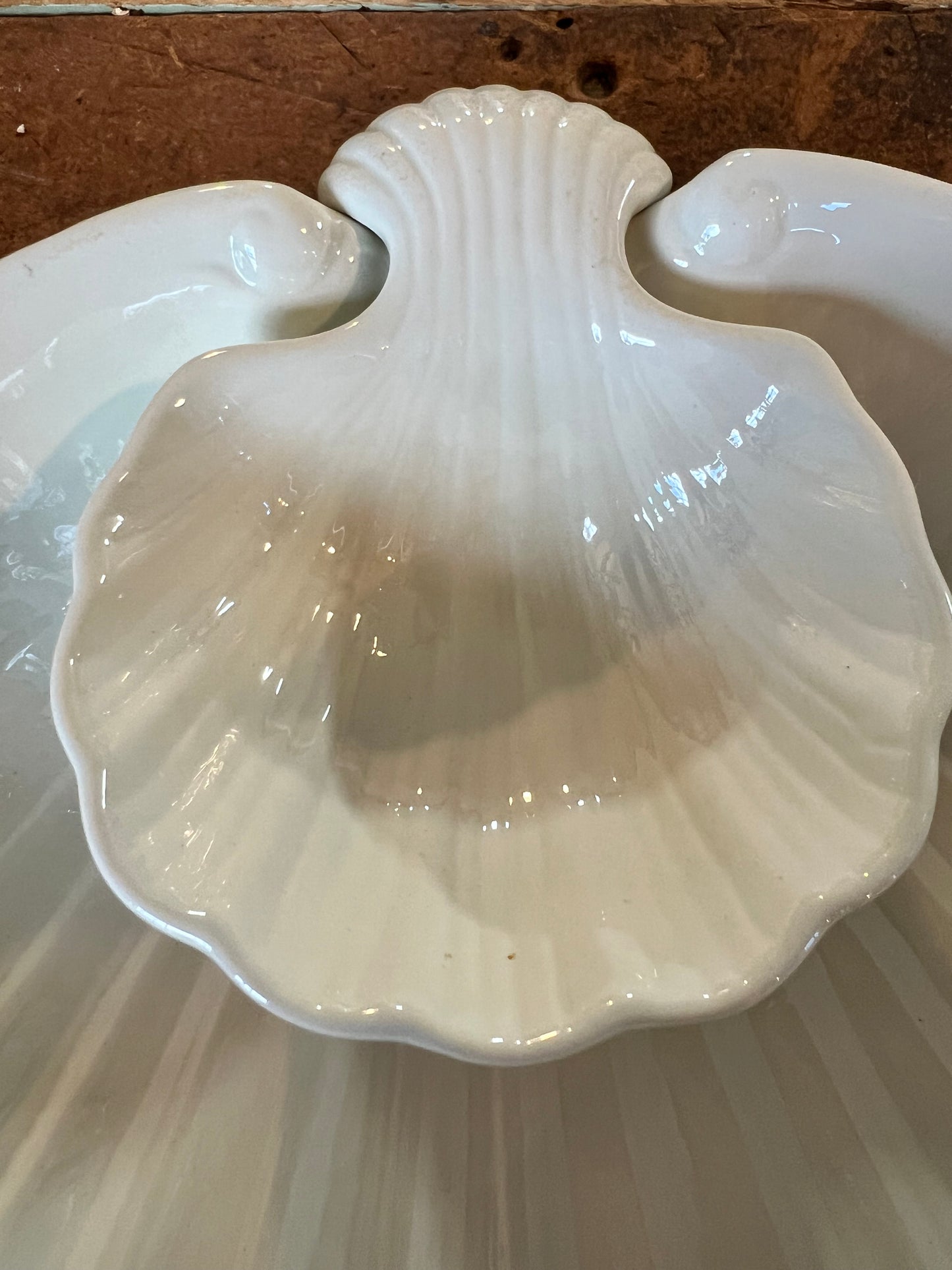 Vintage Fitz & Floyd Coquile Shell Serving & Dip Bowl